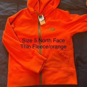 North face thin fleece- size 5